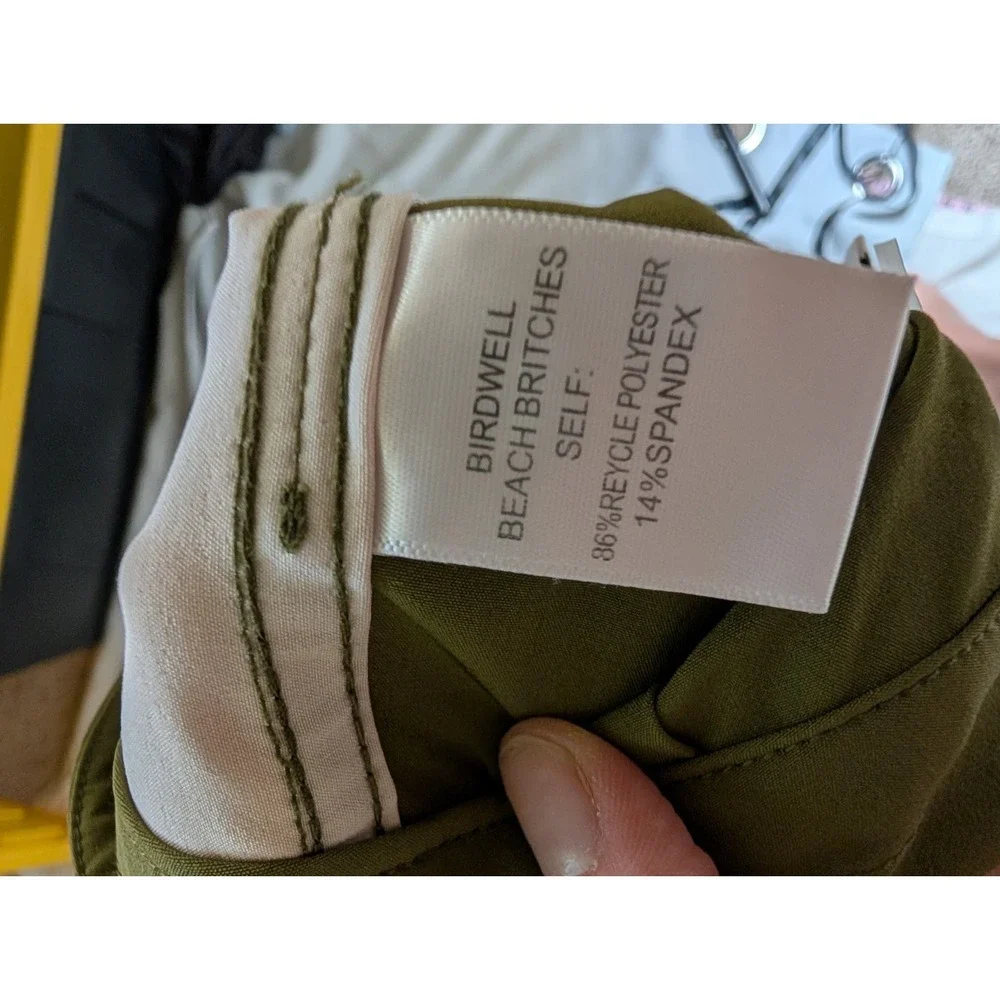 Women's Birdwell Beach Britches Army Swim Trunks Sz 6 Army Green Pocket Rare